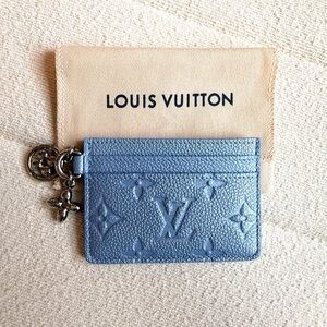 Louis Vuitton Charms Card Holder Blue Frost